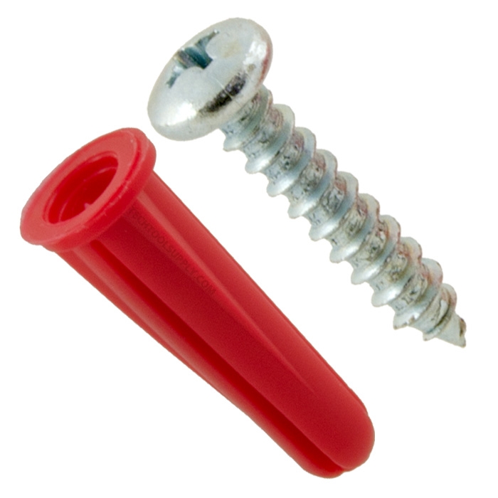 #10 PLASTIC ANCHORS WSCREWS
