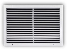 A270 24x16 White Aluminum Bar Type Return Air Grille
